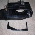 Blower flap internal frame and stop